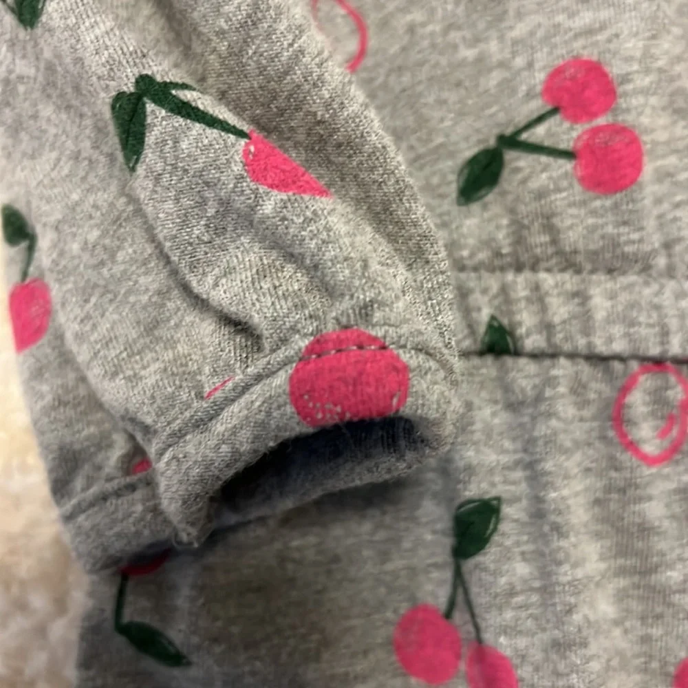 Baby Girls Just For One Carters Gray Cherry Jumpsuit! Never worn!